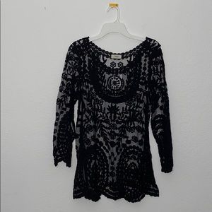 Lilyful Lacey Black Blouse
